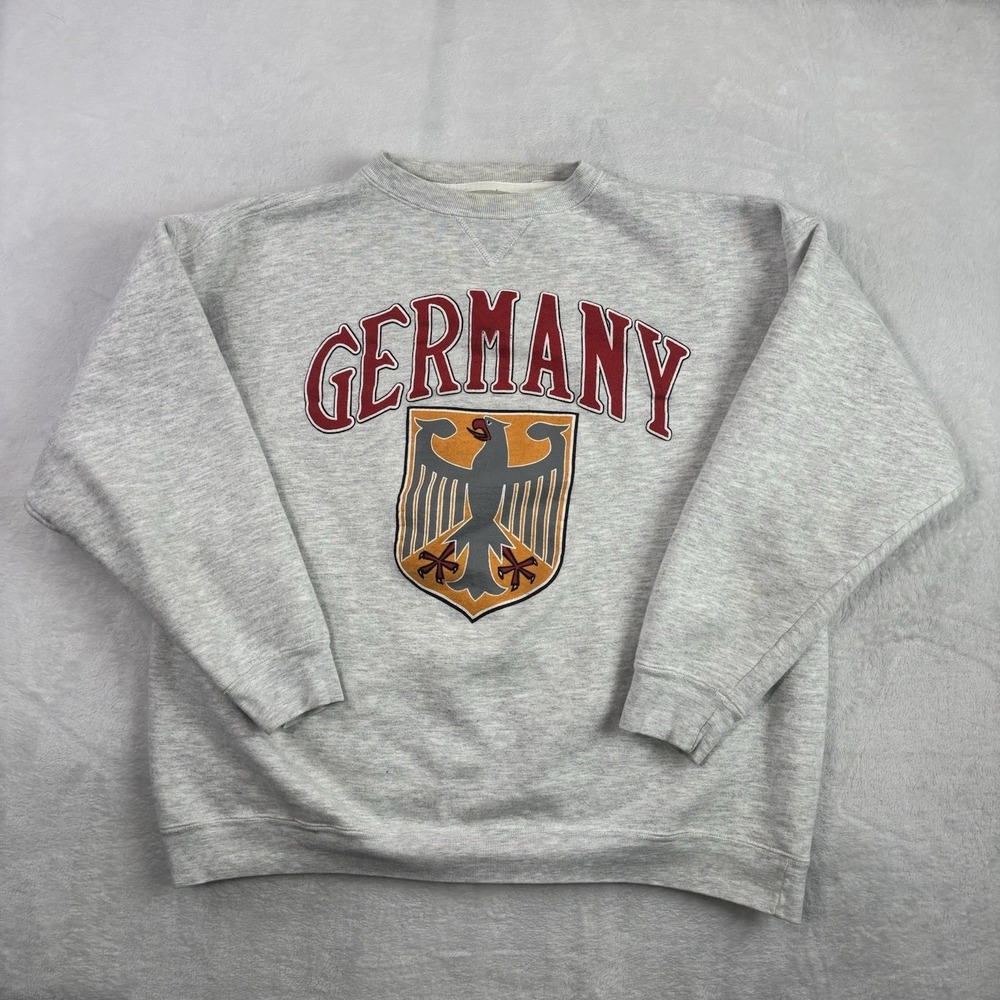 VTG‎ Federal Republic of Germany Vultures Grey Pullover LS Sweatshirt Mens Large
